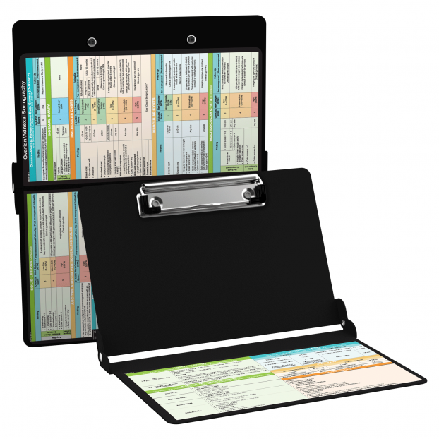 WhiteCoat Clipboard® - Black Ovarian/Adnexal Sonography Edition
